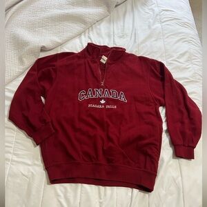 Canada Niagara Falls half zip sweatshirt